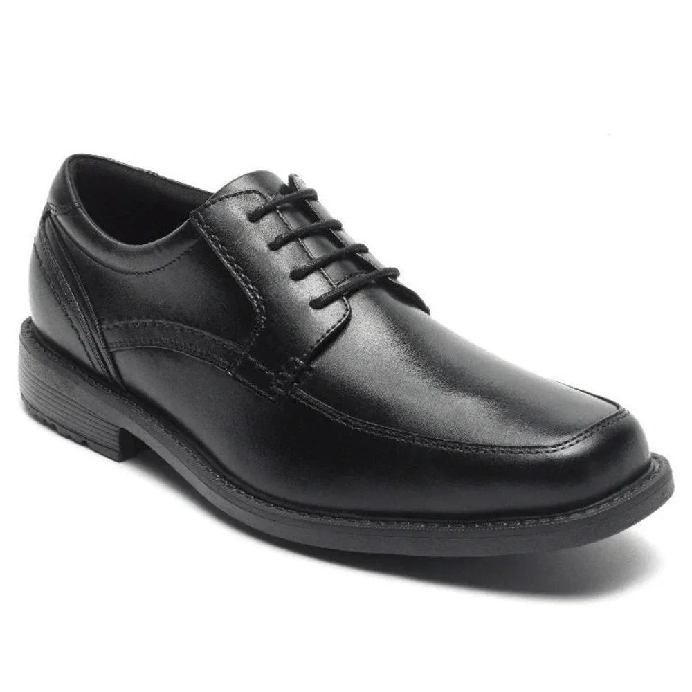 Rockport® (Men's‎ 8 M) Style Leader™ 2 Apron Toe Oxford in Black Leather - $130